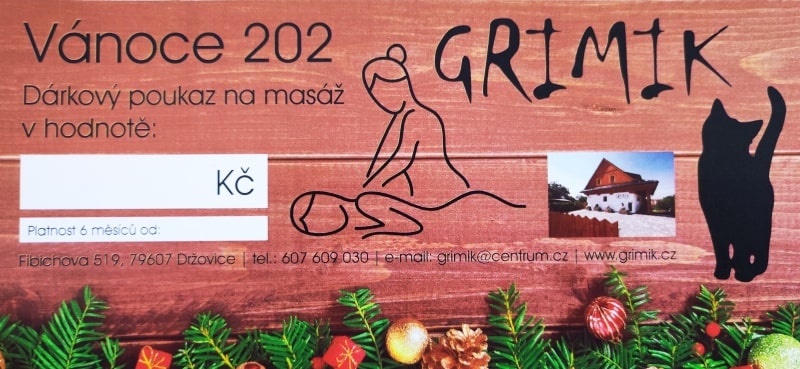 Vánoční poukaz na masáž